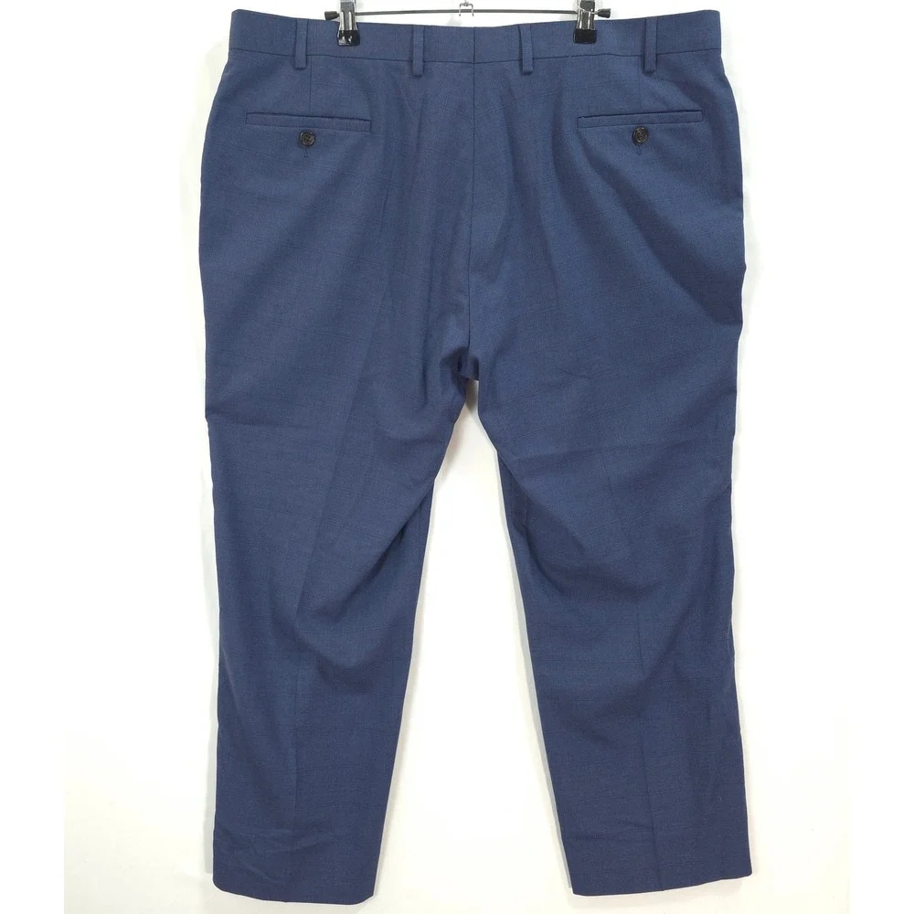 Ralph Lauren Dress Pants Mens 40W x 30L Stretch Check Blue Professional Classic